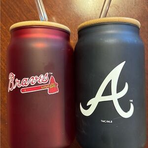 Atlanta Braves Red and Black Tumbler Set
